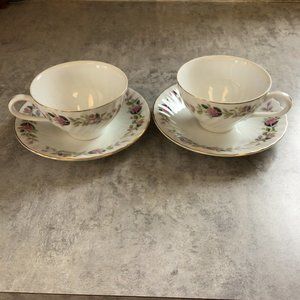 Vintage Regency Rose Design 2345 Set of Two Tea Cups